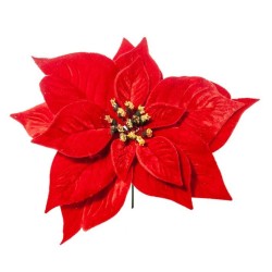 Pick Poinsettia Deluxe Velvet Red