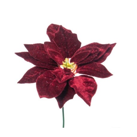 PICK POINSETTIA DELUXE BURGUNDY CM.19