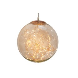 Sfera Vetro Cm.20 80 Led Amber