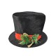 CAPPELLO CILINDRO C/BACCHE NERO