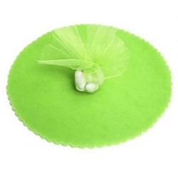 Velo Organza Smerlato Tondo Cm.24 100pz Verde Ch.