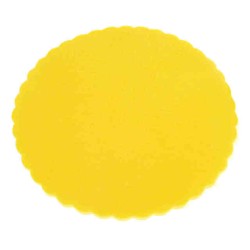 Velo Organza Smerlato Tondo Cm.24 100pz Giallo