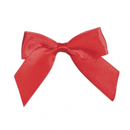 COCCARDE SATIN BOW CM6 RED 24PZ
