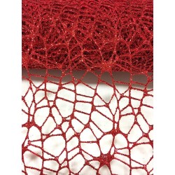 Polycotton Glitterato Rosso Cm50x5yd