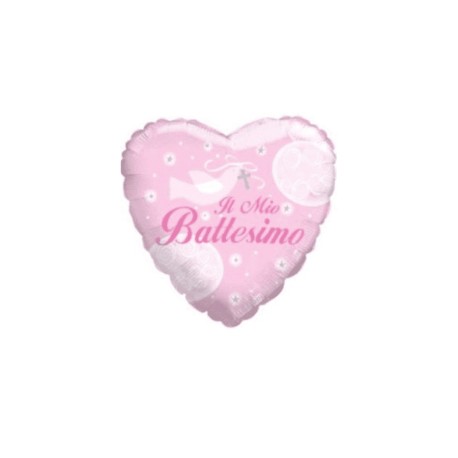 PALLONCINO 18 MYLAR IL MIO BATTESIMO ROSA