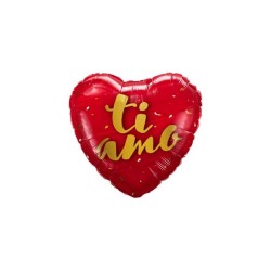 PALLONCINO 9 MINI SHAPE MYLAR CUORE TI AMO ORO