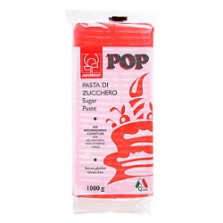 Pasta Di Zucchero 1kg Pop Rosso Fuoco