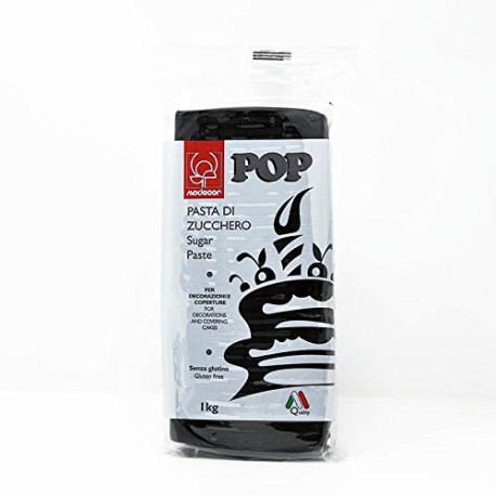 PASTA DI ZUCCHERO 1KG POP NERO