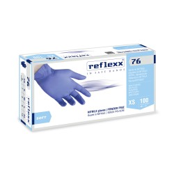 Guanti Nitrile Blu Reflexx 76 Box 100pz Mis. L