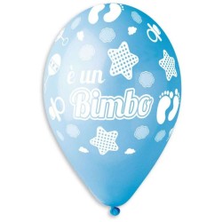 Palloncino 12" Gs110 E' Una Bimbo Celeste 100 Pz