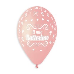 Palloncino 12" Gs110 Il Mio Battesimo Rosa 100 Pz