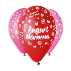 Palloncino 12"gs110 Auguri Mamma 100pz