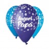PALLONCINO 12GS110 AUGURI PAPA 100PZ