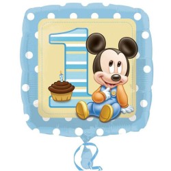 PALLONCINO 18 MYLAR BABY MICKEY 1° BIRTHDAY