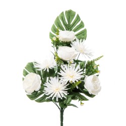 FRONTALE CRISANTEMI E PEONIE X 8 CREAM