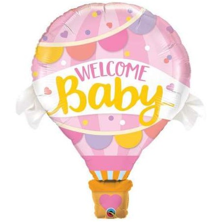 PALLONCINO 42  JUMBO MYLAR  WELCOME BABY GIRL