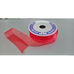 Shining Organza Mm25x50mt Red