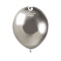 PALLONCINO 8 LATEX SHINY SILVER  88 GEMAR 100PZ