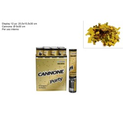 Cannone Party Coriandoli Oro Matallizzato Cm.30