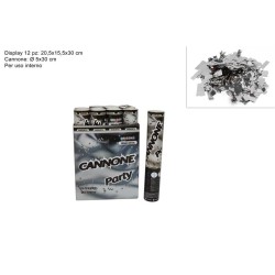 Cannone Party Corian Argento Matallizzato Cm.30