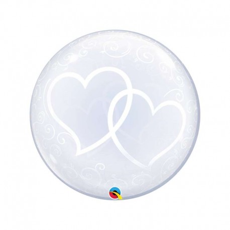 PALLONCINO 24 DECO BUBBLE ENTWINED HEARTS