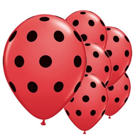 PALLONCINO 5POIS NERO AS50 PZ 100 ROSSO