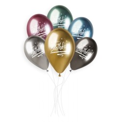 Palloncino 13" Shiny Happy Birthiday 25 Pz