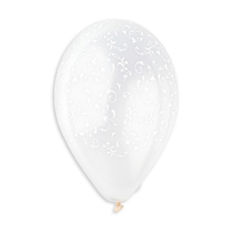 PALLONCINO 12  FILIGREE TRASP BIANCA 100PZ