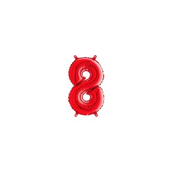 Palloncino 14" Mylar Numero  8 Rosso