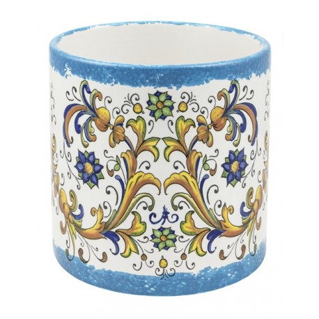 CILINDRO CERAMICA MAIOLICA BLU H160D150