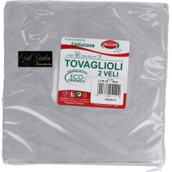 Tovagliolo 2veli Argento Cm33x33 Pz.50