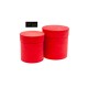 SET 2 SCATOLE VELLUTO TONDE RED