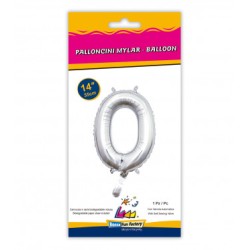 Mylar Argento N.0  14"-35cm Con Valvola