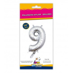 MYLAR ARGENTO N.9  14-35CM CON VALVOLA