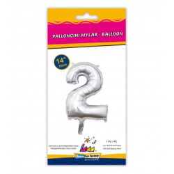 MYLAR ARGENTO N.2 14-35CM CON VALVOLA