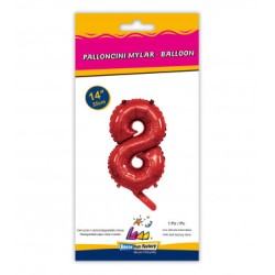 MYLAR ROSSO N.8 14-35CM CON VALVOLA