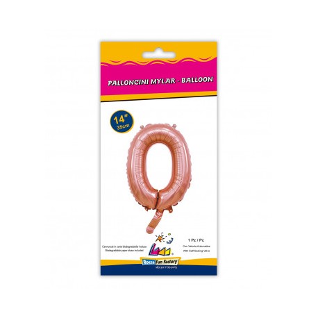 MYLAR ROSA GOLD  N.0 14-35CM CON VALVOLA