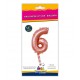 MYLAR ROSA GOLD  N.6  14-35CM CON VALVOLA