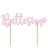 Cake Topper Sagomato "battesimo" Rosa 1pz