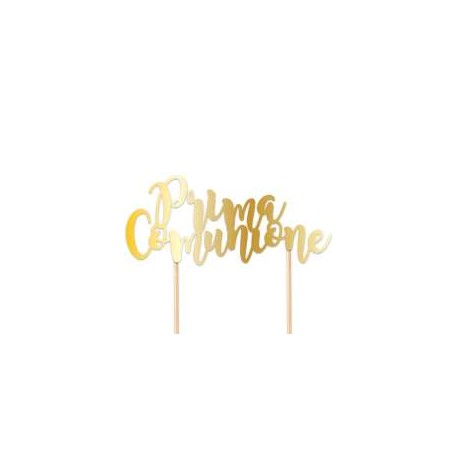 CAKE TOPPER SAGOMATO PRIMA COMUNIONE GOLD