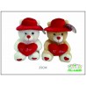 Peluche Orso Con Cappello E Cuore 25cm