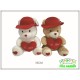 PELUCHE ORSO CON CAPPELLO E CUORE 35CM