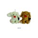 PELUCHE CANE SIMPATICO 18CM 2PZ