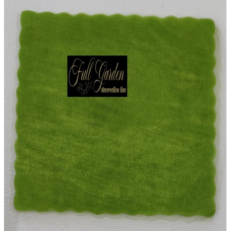 VELO ORGANZA SMERLATO QUADRO CM.23 50PZ LTGREEN