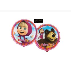 Mylar Masha E Orso Tondo 18"