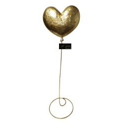 PALLONCINO A CUORE 3 D ORO H.135