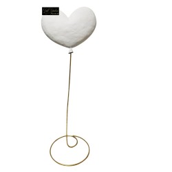 PALLONCINO A CUORE 3 D BIANCO H.135