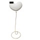 PALLONCINO A CUORE 3 D BIANCO H.170