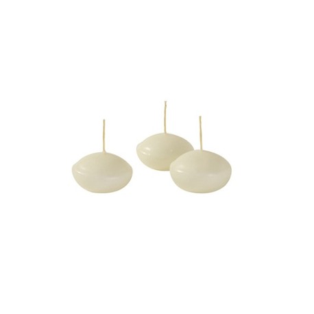 °°°CANDELE GALLEGGIANTI OVALE BUSTA 20PZ BEIGE