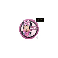 Mylar Minnie Forever Birthday Tondo 18